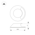 Накладка ART-DECK-CAP-LID1-R65 (SL, STEEL) (Arlight, Металл) Lednikoff