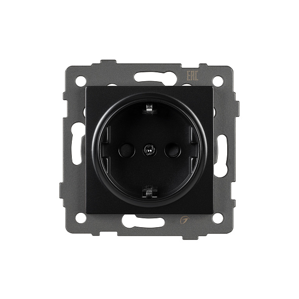 Механизм электрической розетки SCT-MEU1-PL-BK-V (250V, 16A) (Arlight, -) Lednikoff