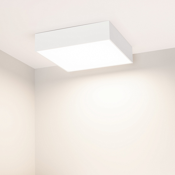 Светильник SP-QUADRO-S250x250-25W Day4000 (WH, 120 deg, 230V) (Arlight, IP40 Металл, 3 года) Lednikoff