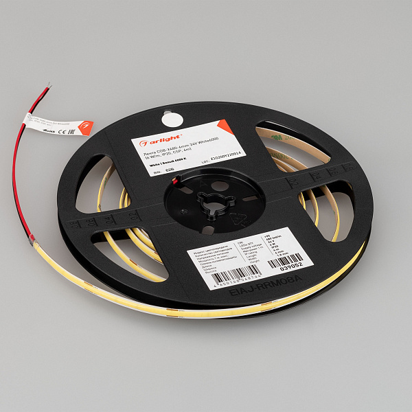 Светодиодная лента COB-X480-6mm 24V White6000 (6 W/m, IP20, CSP, 4m) (Arlight, -) Lednikoff