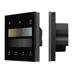 INTELLIGENT ARLIGHT Сенсорная панель SMART-DALI-301-11-1G-4SC-DT8 Черная (230V, встраиваемая, 2.4G) (IARL, IP20 Пластик, 5 лет)