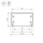 Профиль PLS-LOCK-H16-SMT-2000 ANOD (Arlight, Алюминий) Lednikoff
