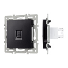 Механизм компьютерной розетки SCT-MPC1-PL-BK (RJ-45, CAT6) (Arlight, -) Lednikoff