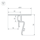 Профиль STRETCH-SHADOW-M-CEIL-2000 BLACK (A2-CONTOUR-PRO) (Arlight, Алюминий) Lednikoff