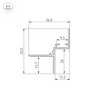 Профиль СEIL-SHADOW-12-3000 ANOD BLACK (Arlight, Алюминий) Lednikoff
