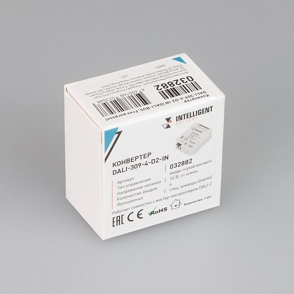 INTELLIGENT ARLIGHT Конвертер DALI-309-4-D2-IN (DALI-BUS, Free purpose) (IARL, Пластик) Lednikoff
