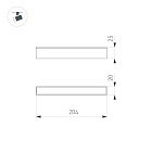 Светильник MAG-FLAT-25-L200-6W Day4000 (BK, 100 deg, 24V) (Arlight, IP20 Металл, 5 лет)