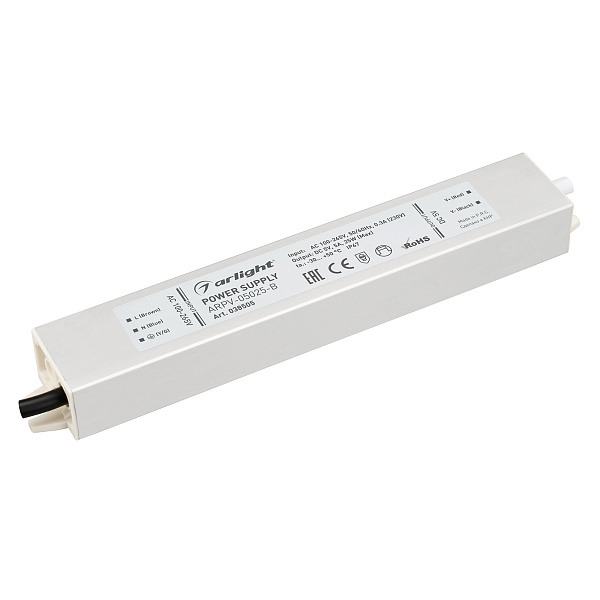Блок питания ARPV-05025-B (5V, 5.0A, 25W) (Arlight, IP67 Металл, 3 года) Lednikoff