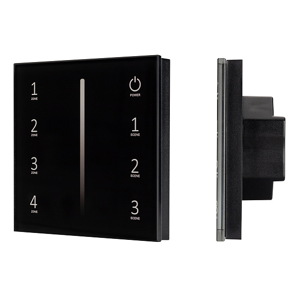 Панель SMART-P34-DIM-IN Black (230V, 0-10V, Sens, 2.4G) (Arlight, IP20 Пластик, 5 лет) Lednikoff