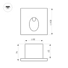 Светильник LT-TIE-S100-3W Warm3000 (GR, 45x70 deg, 230V) (Arlight, IP65 Бетон, 3 года) Lednikoff