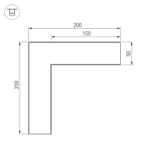 Угол SL-LINE-5035 (Arlight, Металл) Lednikoff