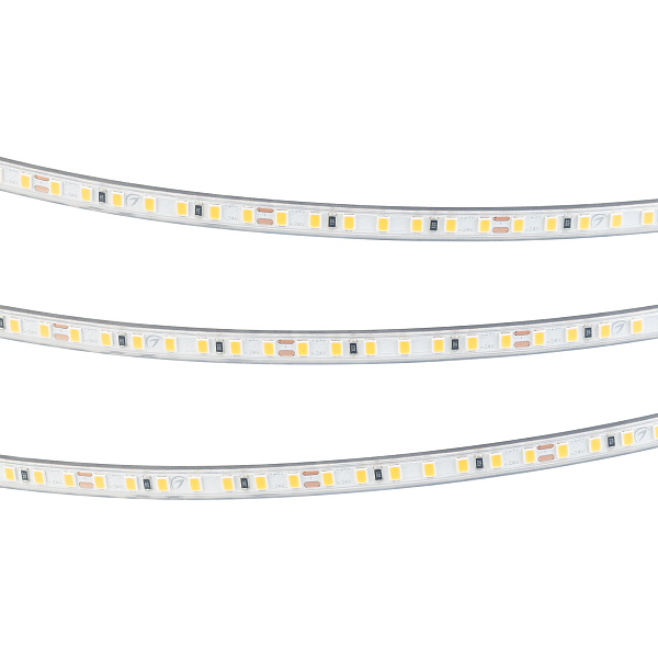 Светодиодная лента герметичная RTW-PS-A140-7mm 24V Warm3000 (10 W/m, IP67, 5m) (Arlight, CRI>90) Lednikoff