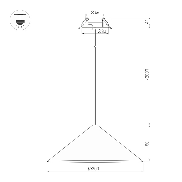 Светильник SP-MAKOTO-R300-10W Warm2700 (WH, 36 deg, 230V, TRIAC) (Arlight, IP20 Металл, 3 года) Lednikoff