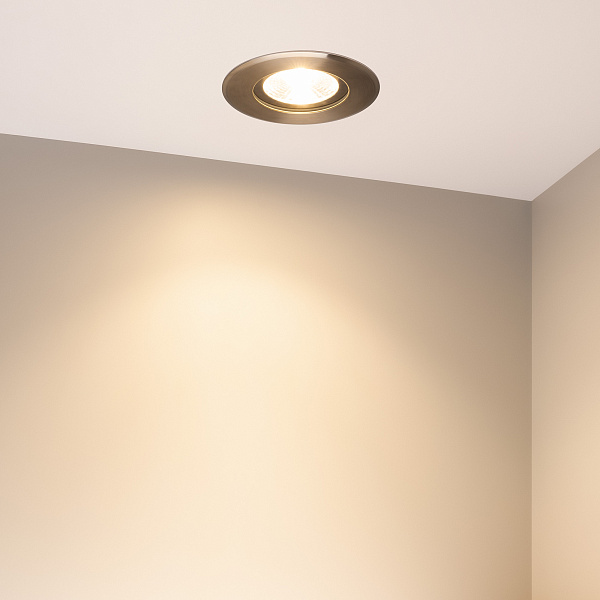 Светильник ART-GROUND-SLIM-R130-9W Warm3000 (SL, 30 deg, 24V) (Arlight, IP67 Металл, 3 года) Lednikoff