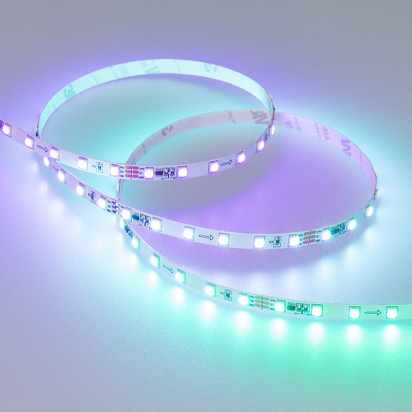 Светодиодная лента SPI-F72-7mm 24V RGB-PX6 (14.4 W/m, IP20, 3535, 5m) (Arlight, Открытый, IP20) Lednikoff