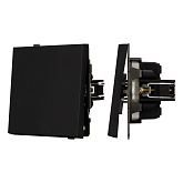 Механизм выключателя одноклавишный проходной SWT-TENDO-MKP1-SFPL-BK (230V, 10A) (Arlight, Матовый черный)