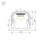 Профиль LINE-D-1111-2000 SQUARE ANOD (Arlight, Алюминий) Lednikoff