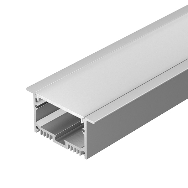 Профиль с экраном SL-LINIA62-F-2500 ANOD+OPAL (Arlight, Алюминий) Lednikoff