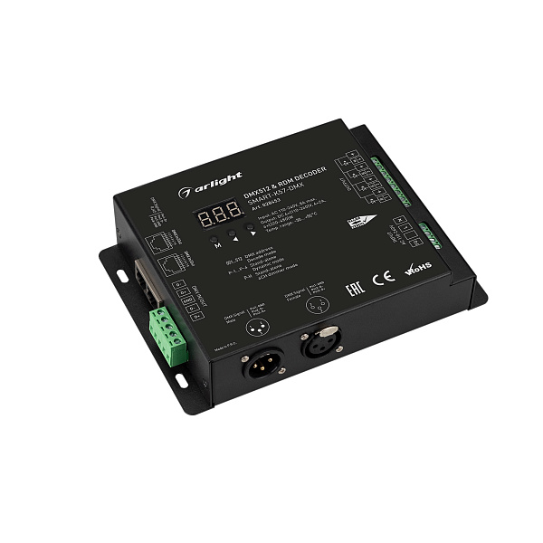 Декодер SMART-K57-DMX (230V, 4x2A, XLR3) (Arlight, IP20 Металл, 5 лет) Lednikoff