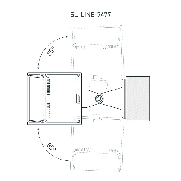 Профиль с экраном SL-LINE-7477-2500 ANOD+OPAL (Arlight, Алюминий) Lednikoff