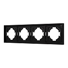 Рамка пластиковая FRM-TENDO-SFPL-4-BK (Arlight, Матовый черный) Lednikoff