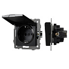 Механизм розетки влагозащищённый SCT-MCP-PL-BK-V (250V, 16A) (Arlight, -) Lednikoff