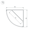 Профиль KANT-H55-2000 ANOD (Arlight, Алюминий) Lednikoff