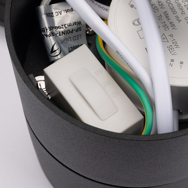 Светильник SP-POINT-SURFACE-R85-12W Warm3200-MIX (BK, 15 deg, 230V) (Arlight, IP20 Металл, 5 лет) Lednikoff