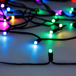 Светодиодная гирлянда Нить Смарт ARD-MOOD-CLASSIC-10000-BLACK-48LED RGBY-SPI (230V, 8W, Tuya Wi-Fi) (Ardecoled, IP65)