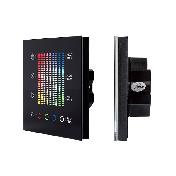 Панель Sens SR-2831AC-RF-IN Black (220V,RGB,4зоны) (Arlight, IP20 Пластик, 3 года) Lednikoff