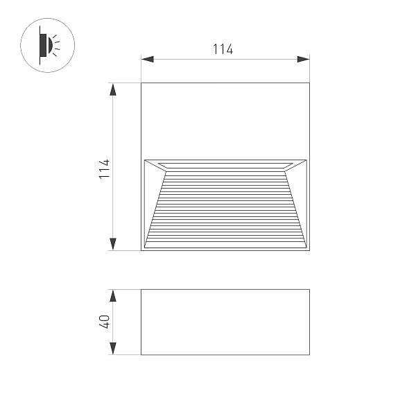 Светильник LGD-RIBONIK-S114x114-5W Day4000 (Черный, 50 deg, 230V) (Arlight, IP65 Металл, 5 лет) Lednikoff