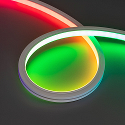 Светодиодная лента герметичная SPI-WAVE-TOP-G200-18x15mm 24V RGB PX2 (26 W/m, IP54, 5m, wire x1) (Arlight, Вывод прямой, 3 года)
