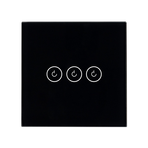 Выключатель сенсорный SWT-OMALI-S03-ZB-BK (250V, 10A, Zigbee) (Arlight, Стекло) Lednikoff