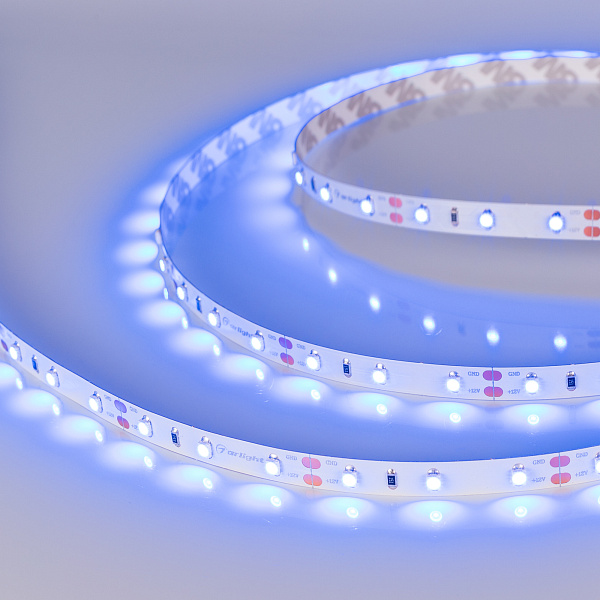 Светодиодная лента RT-A60-8mm 12V Blue (4.8 W/m, IP20, 5m) (Arlight, 4.8 Вт/м, IP20) Lednikoff