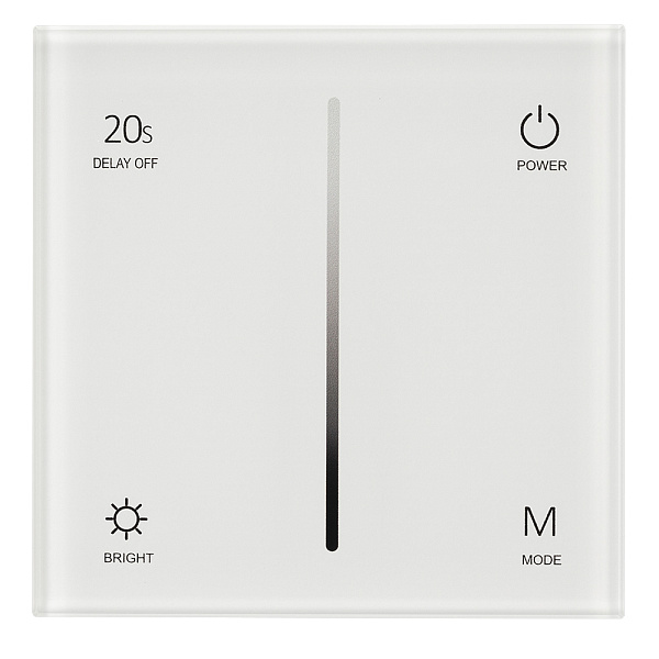 Панель SMART-P36-DIM-IN White (230V, 1.2A, TRIAC, Sens, 2.4G) (Arlight, IP20 Пластик, 5 лет) Lednikoff