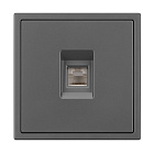 Механизм телефонной розетки SCT-NOBE-MTL1-SFPL-GR (RJ-11, 4C) (Arlight, Серый базальт) Lednikoff