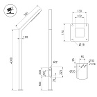 Опора OXOR-STER-G45-1000x100x100-L4000-26W Warm3000 (BK, 230V) IP65 (Arlight, -) Lednikoff