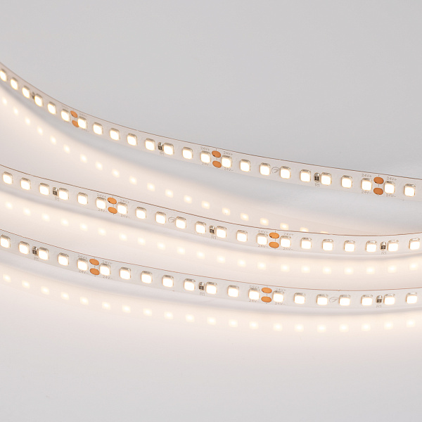 Светодиодная лента RT 2-5000 24V Warm3000 2x (2835, 160 LED/m, LUX) (Arlight, 12 Вт/м, IP20) Lednikoff