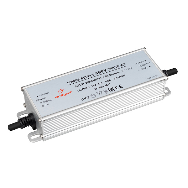 Блок питания ARPV-24150-A1 (24V, 6.25A, 150W) (Arlight, IP67 Металл, 3 года) Lednikoff