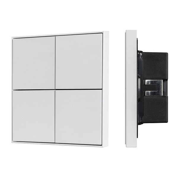 INTELLIGENT ARLIGHT Кнопочная панель KNX-304-23-IN White (BUS, Frame) (IARL, IP20 Металл, 2 года) Lednikoff