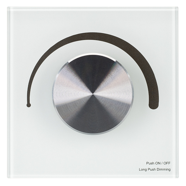 Панель SMART-P90-DIM-G-IN White (230V, Rotary, 2.4G) (Arlight, IP20 Пластик, 5 лет) Lednikoff