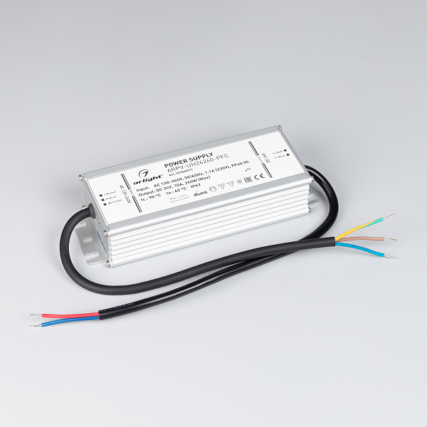 Блок питания ARPV-UH24240-PFC (24V, 10.0A, 240W) (Arlight, IP67 Металл, 7 лет) Lednikoff