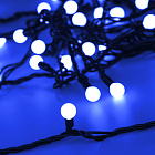 Светодиодная гирлянда ARD-BALL-CLASSIC-D13-10000-BLACK-100LED BLUE (230V, 7W) (Ardecoled, IP65) Lednikoff