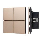 INTELLIGENT ARLIGHT Кнопочная панель KNX-304-23-IN Champagne (BUS, Frameless) (IARL, IP20 Металл, 2 года)