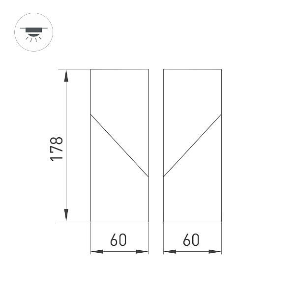 Светильник SP-TWIST-SURFACE-S60x60-12W Day4000 (WH-BK, 30 deg) (Arlight, IP40 Металл, 3 года) Lednikoff
