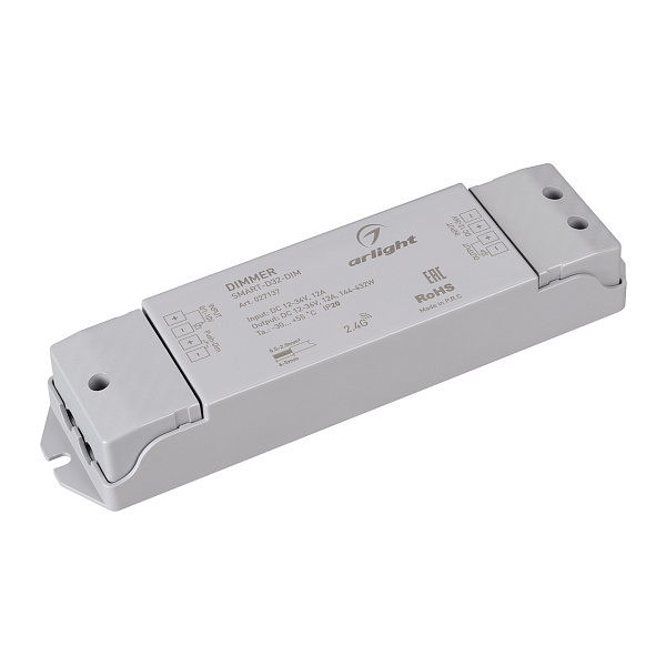 Диммер SMART-D32-DIM (12-36V, 12A, 0/1-10V) (Arlight, IP20 Пластик, 5 лет) Lednikoff