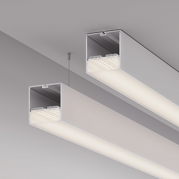 Профиль с экраном SL-LINE-7477-2500 WHITE+OPAL (Arlight, Алюминий) Lednikoff