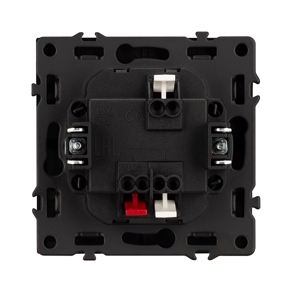 Механизм выключателя одноклавишный проходной SWT-NOBE-MKP1-SFPL-BK (230V, 10A) (Arlight, Черный оникс) Lednikoff