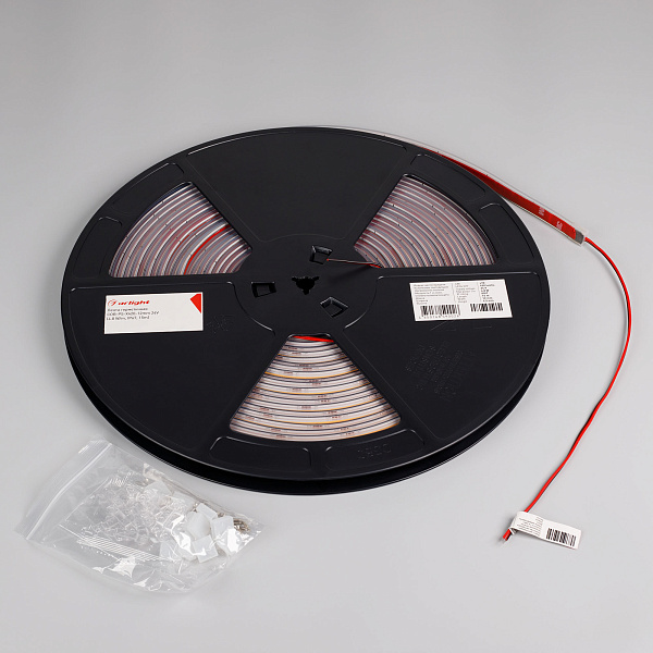 Светодиодная лента герметичная COB-PS-X420-12mm 24V White6000 (4.8 W/m, IP67, 15m) (Arlight, 5 лет) Lednikoff