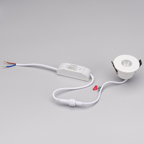 Светильник MS-GLORY-BUILT-R54-5W Warm3000 (WH, 60 deg, 230V) (Arlight, IP54 Металл, 5 лет) Lednikoff